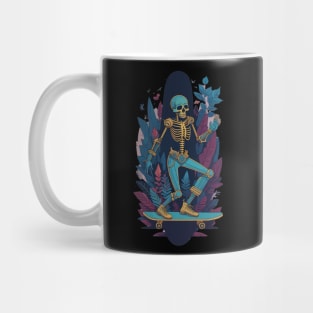 Skeleton Skate Modern Art Mug